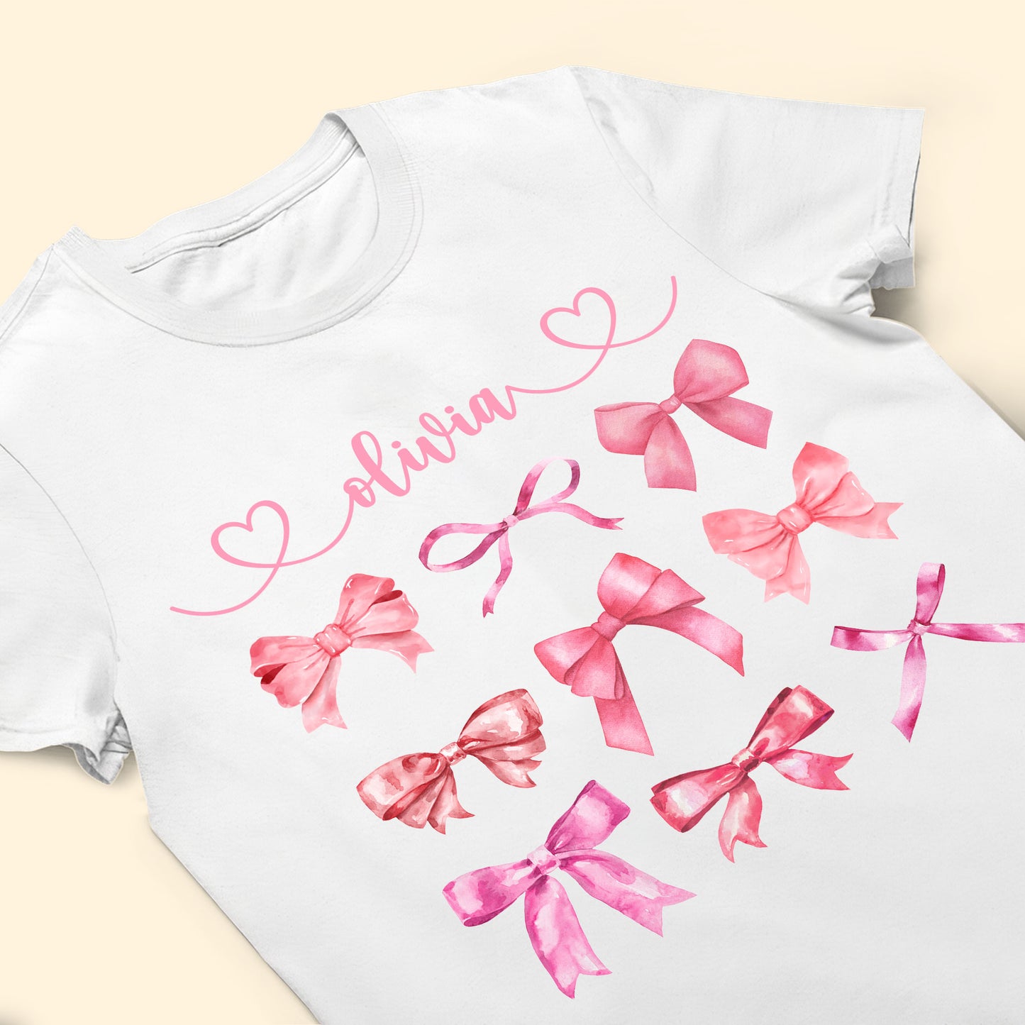 Coquette Pink Bow Trendy Girl For Daughter, Sister, Friends - Personalized Shirt
