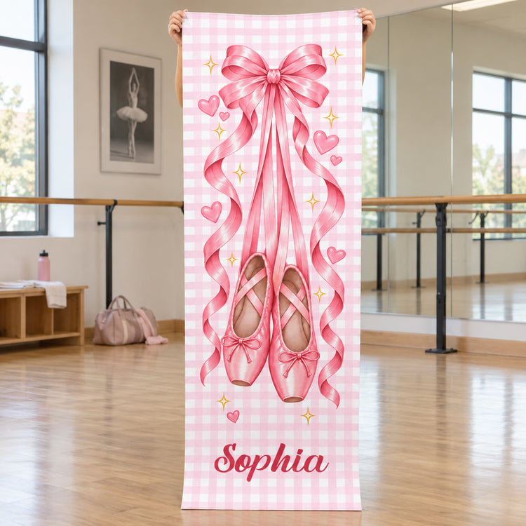 Coquette-Bow-Ballet-Custom-Name-Gift-For-Ballet-Lover-,Ballerina,-Ballet-Girl-Personalized-Dance-Practice-Mat-2