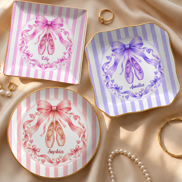 Coquette-Bow-Ballet-Custom-Name-Gift-For-Ballet-Lover,Ballerina-Personalized-Jewelry-Dish-1
