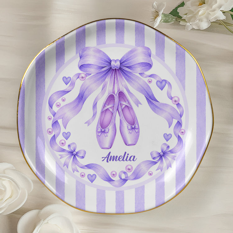 Coquette-Bow-Ballet-Custom-Name-Gift-For-Ballet-Lover,Ballerina-Personalized-Jewelry-Dish-3