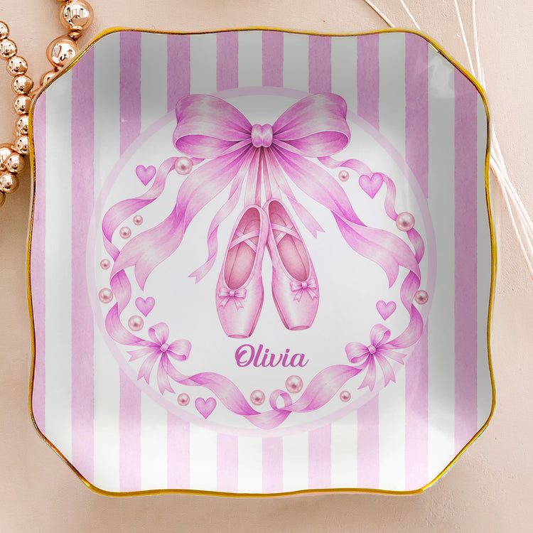 Coquette-Bow-Ballet-Custom-Name-Gift-For-Ballet-Lover,Ballerina-Personalized-Jewelry-Dish-4