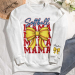 Coquette-Bow-Custom-Kid-Name-Gift-For-Softball-Mom,-Softball-Mama-Personalized-Sweatshirt-1