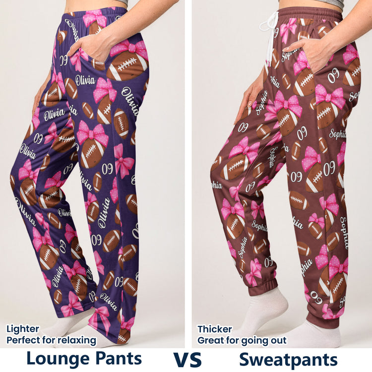 Coquette-Bow-Football-Custom-Name,-Number-Gift-For-Flag-Football-Player,-Flag-Football-Team,-American-Football-Lovers-Personalized-Lounge-Pants-7