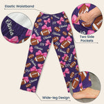 Coquette-Bow-Football-Custom-Name,-Number-Gift-For-Flag-Football-Player,-Flag-Football-Team,-American-Football-Lovers-Personalized-Lounge-Pants-9
