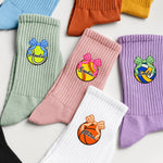 Coquette-Bow-Sport-Custom-Name-Gift-For-Softball,-Tennis,-Volleyball,-Basketball,-Soccer,-Hockey-Lovers-Personalized-Socks-1