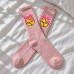 Coquette-Bow-Sport-Custom-Name-Gift-For-Softball,-Tennis,-Volleyball,-Basketball,-Soccer,-Hockey-Lovers-Personalized-Socks-2