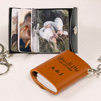 Couple Anniversary Birthday Gifts - Personalized Mini Photo Album Keychain