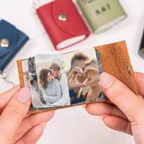 Couple Anniversary Birthday Gifts - Personalized Mini Photo Album Keychain