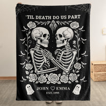 Couple Anniversary Blanket For Her Him - Personalized Blanket