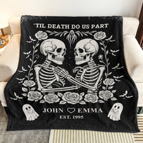 Couple Anniversary Blanket For Her Him - Personalized Blanket