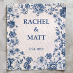 Couple Anniversary Gift Bedding Decor Chinoiserie Toile De Jouy Style - Custom Quilt Set