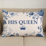 Couple Anniversary Gift Bedding Decor Chinoiserie Toile De Jouy Style - Custom Quilt Set