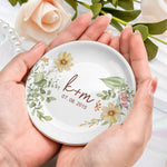 Couple Anniversary Gift Floral Style - Personalized Jewelry Dish