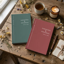 Couple Anniversary Journal Gift For Her Gift For Him - Personalized Hardcover Journal