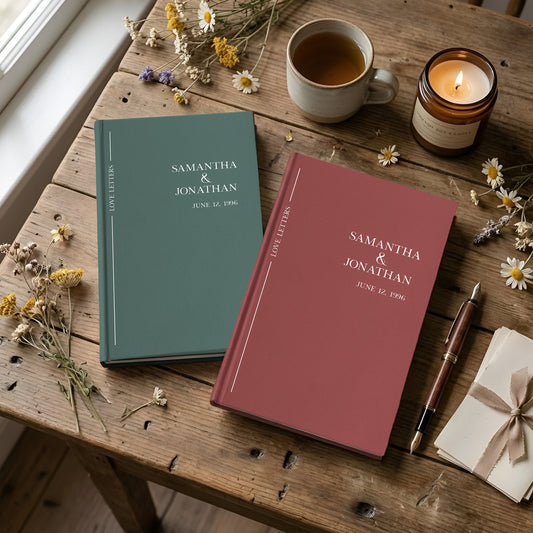 Couple Anniversary Journal Gift For Her Gift For Him - Personalized Hardcover Journal