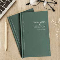 Couple Anniversary Journal Gift For Her Gift For Him - Personalized Hardcover Journal