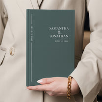 Couple Anniversary Journal Gift For Her Gift For Him - Personalized Hardcover Journal