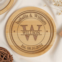 Couple Anniversary - Personalized Wooden Coaster