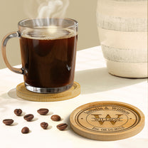 Couple Anniversary - Personalized Wooden Coaster