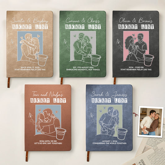 Couple Bucket List - Personalized Leather Journal