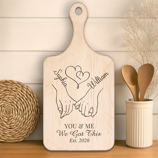 Couple Custom Name You & Me - Personalized Paddle Cutting Board