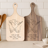 Couple Custom Name You & Me - Personalized Paddle Cutting Board