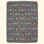 Couple Custom Name & Face - Personalized Photo Blanket