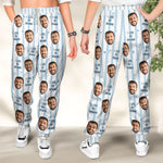 Couple Custom Photo Funny Stripe Background - Personalized Photo Sweatpants, Lounge Pants With Pockets