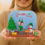 Couple Funny Elf - Personalized 3D Acrylic Photo Standee