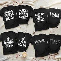 Couple Funny Matching - Personalized Couple Matching Shirts