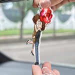 Couple Kissing Anniversary Valentine's Day Gift For Him/Her - Personalized Rear View Mirror Accessory