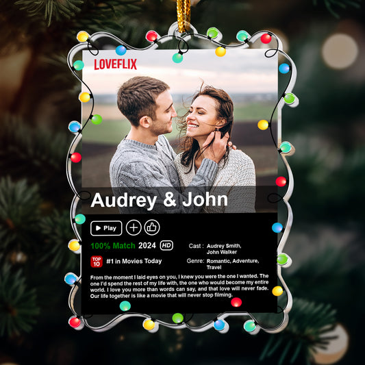 Couple Movie From The Moment I Laid Eyes On You - Personalized Acrylic Photo Ornament