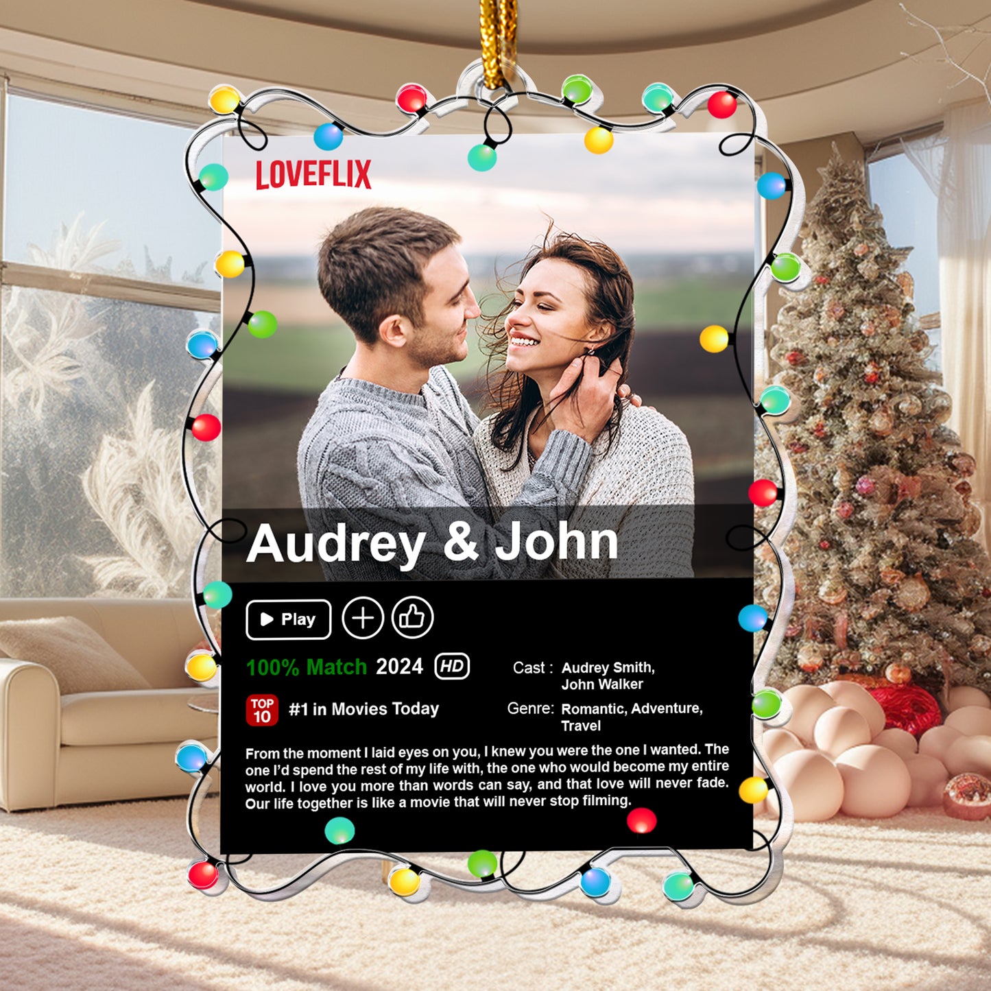 Couple Movie From The Moment I Laid Eyes On You - Personalized Acrylic Photo Ornament