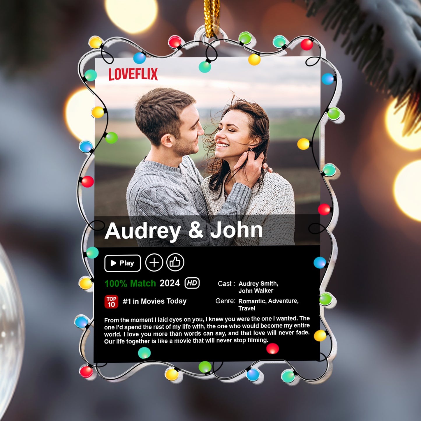 Couple Movie From The Moment I Laid Eyes On You - Personalized Acrylic Photo Ornament