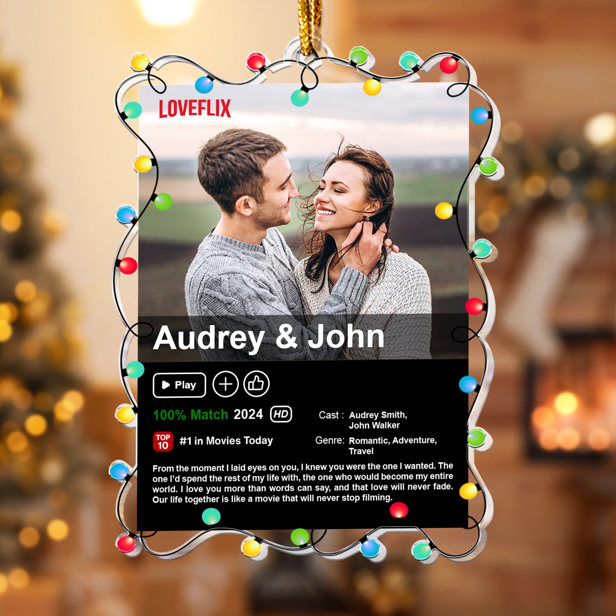 Couple Movie From The Moment I Laid Eyes On You - Personalized Acrylic Photo Ornament