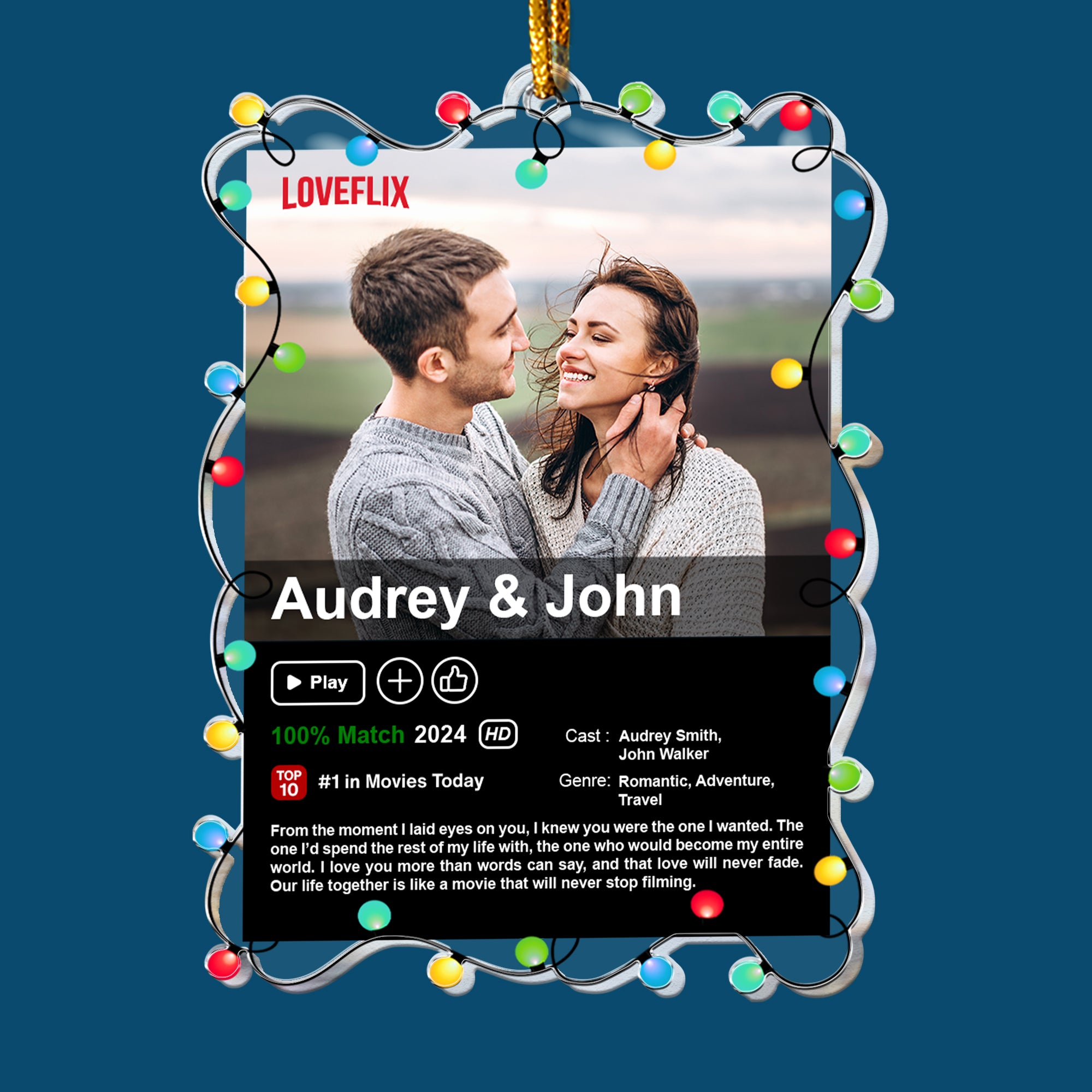 Couple Movie From The Moment I Laid Eyes On You - Personalized Acrylic Photo Ornament