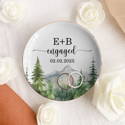 Couple Name Wedding Gift Anniversary Gift- Personalized Jewelry Dish