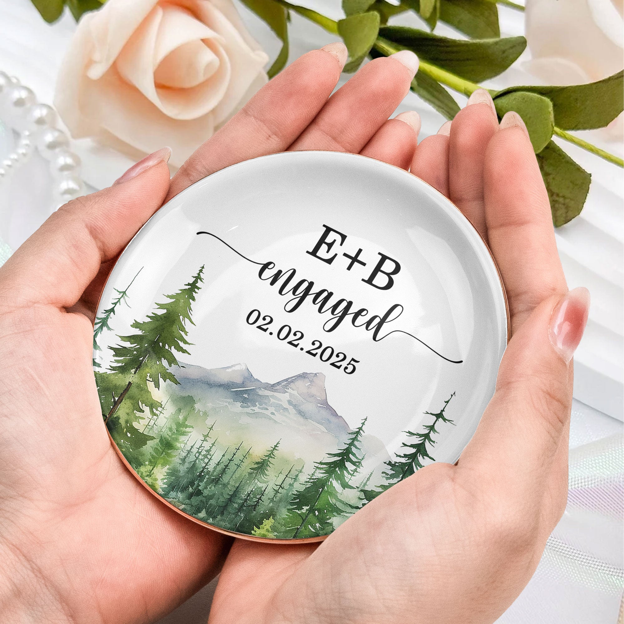 Couple Name Wedding Gift Anniversary Gift- Personalized Jewelry Dish