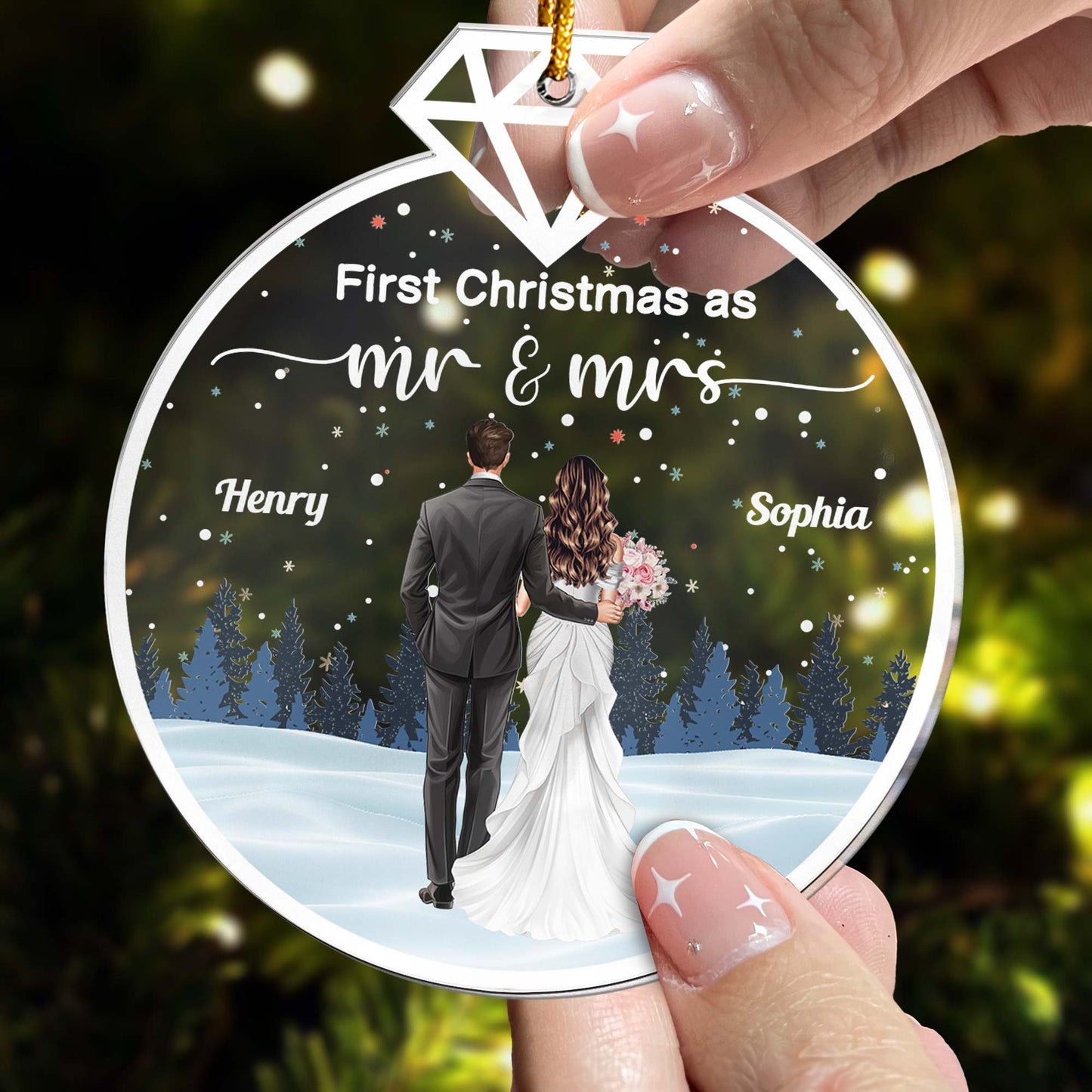 Couple Our First Christmas Together - Personalized Acrylic Ornament