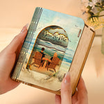 Couple Sitting Together - Personalized 3D Wooden Puzzle Night Light