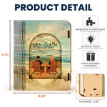 Couple Sitting Together - Personalized 3D Wooden Puzzle Night Light
