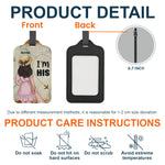 Couple Tag I'm His I'm Her - Personalized Luggage Tag