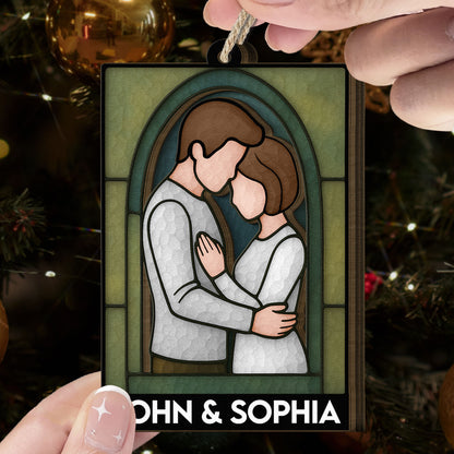 Couple Together - Personalized Wooden Ornament