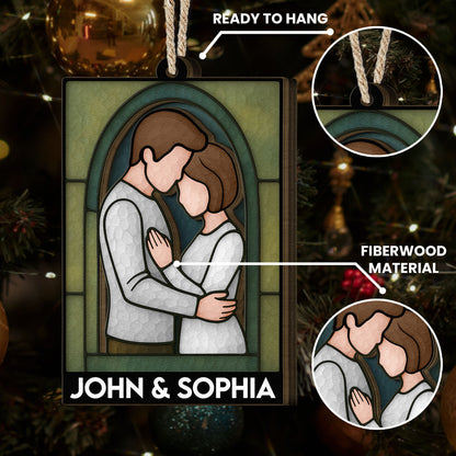 Couple Together - Personalized Wooden Ornament