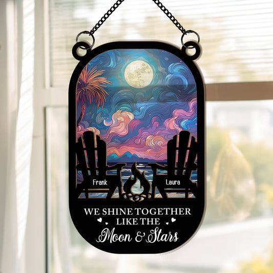 Couple We Shine Together - Personalized Window Hanging Suncatcher Ornament