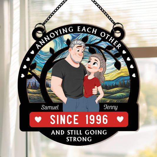 Couple-Anniversary-Gift-Annoying-Each-Other-Since-Personalized-Window-Hanging-Suncatcher-1