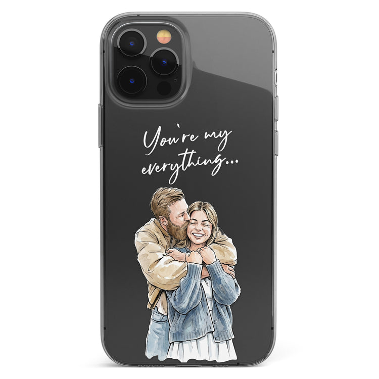 Couple-Anniversary-Gift-For-Her-Him-Custom-Photo-Watercolor-Personalized-Phone-Case-2