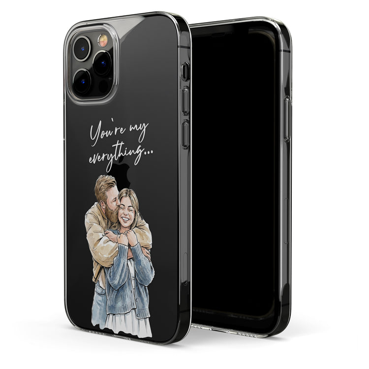 Couple-Anniversary-Gift-For-Her-Him-Custom-Photo-Watercolor-Personalized-Phone-Case-3