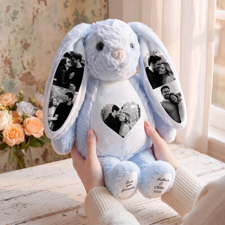 Couple-Custom-Photo-Gift-For-Anniversary-Valentine-Birthday-Personalized-Bunny-Plush-2