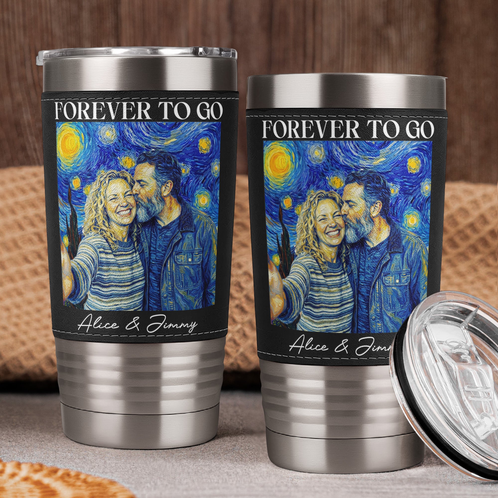Couple-Photo-Van-Gogh-Art-Forever-&-Always-Anniversary-Gift-For-Him-Her-Personalized-20oz-Tumbler-4